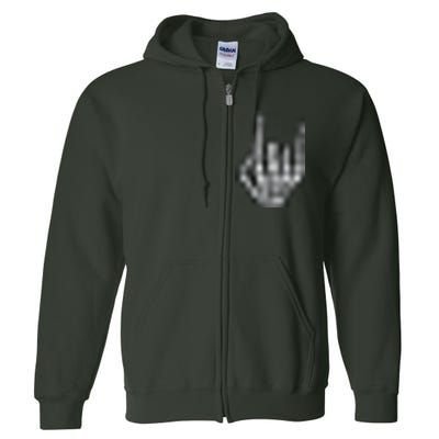 Punk Rock Skeleton Cool Rocker Halloween Full Zip Hoodie