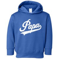 Papa Retro Style Father’S Day Gift For Funny Papa Grandpa Gift Toddler Hoodie