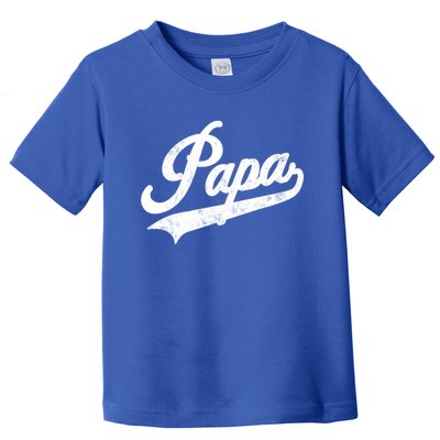 Papa Retro Style Father’S Day Gift For Funny Papa Grandpa Gift Toddler T-Shirt