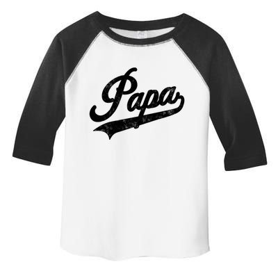 Papa Retro Style Father’S Day Gift For Funny Papa Grandpa Gift Toddler Fine Jersey T-Shirt