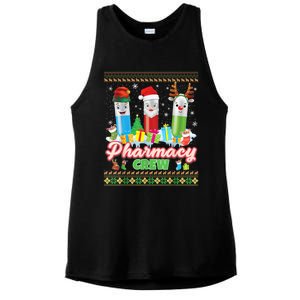 Pills Reindeer Santa Elf Pharmacy Crew Pharmacist Christmas Funny Gift Ladies PosiCharge Tri-Blend Wicking Tank