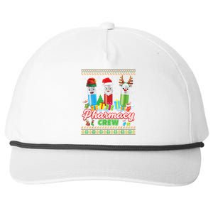 Pills Reindeer Santa Elf Pharmacy Crew Pharmacist Christmas Funny Gift Snapback Five-Panel Rope Hat