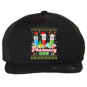 Pills Reindeer Santa Elf Pharmacy Crew Pharmacist Christmas Funny Gift Wool Snapback Cap