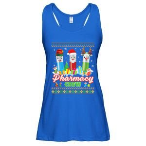 Pills Reindeer Santa Elf Pharmacy Crew Pharmacist Christmas Funny Gift Ladies Essential Flowy Tank