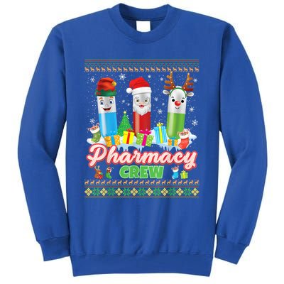 Pills Reindeer Santa Elf Pharmacy Crew Pharmacist Christmas Funny Gift Tall Sweatshirt