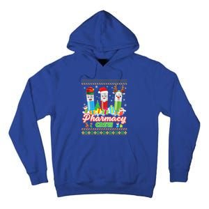 Pills Reindeer Santa Elf Pharmacy Crew Pharmacist Christmas Funny Gift Tall Hoodie