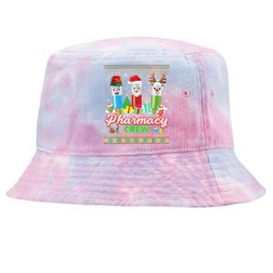 Pills Reindeer Santa Elf Pharmacy Crew Pharmacist Christmas Funny Gift Tie-Dyed Bucket Hat