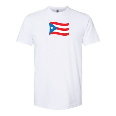 Puerto Rico Signature Flag Pole Gift Patriotic Puerto Rican Funny Gift Softstyle CVC T-Shirt