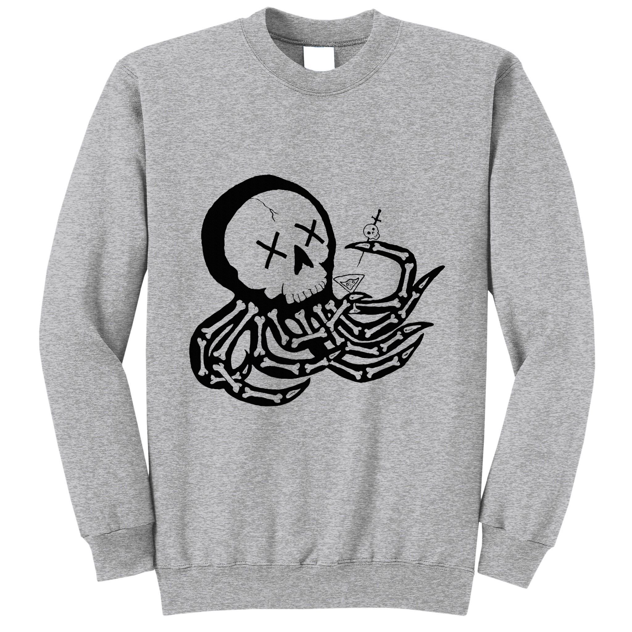 Punk Rock Skeleton Octopus Tall Sweatshirt