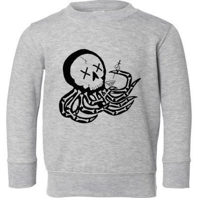Punk Rock Skeleton Octopus Toddler Sweatshirt