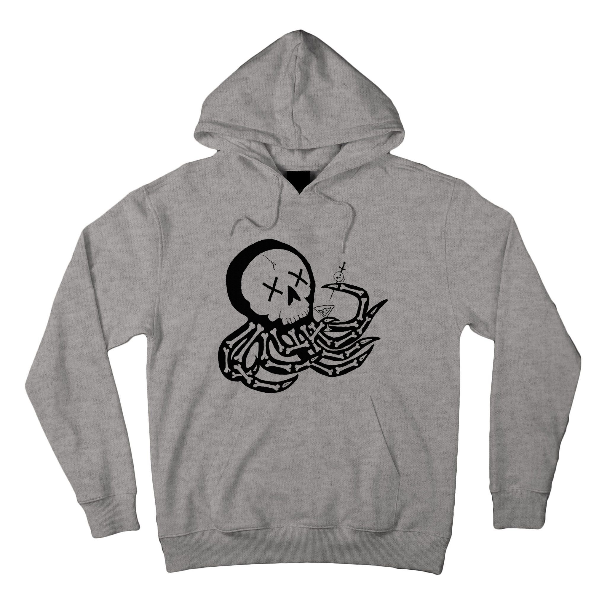 Punk Rock Skeleton Octopus Tall Hoodie