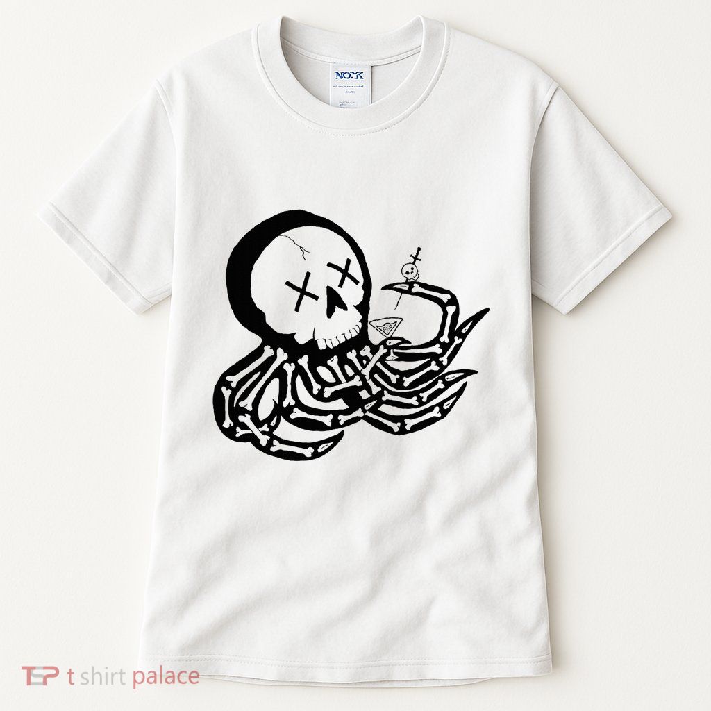 Punk Rock Skeleton Octopus Tall T-Shirt