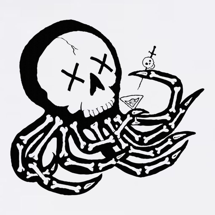 Punk Rock Skeleton Octopus Adult Drive Performance Visor