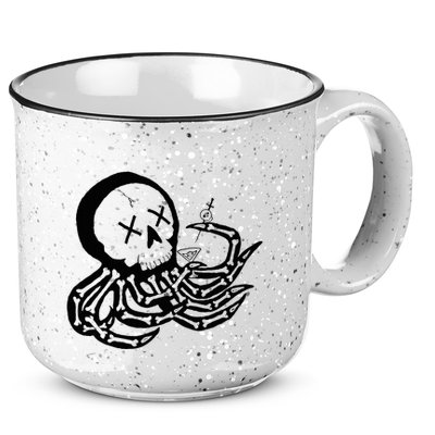 Punk Rock Skeleton Octopus 15oz Campfire Ceramic Mug