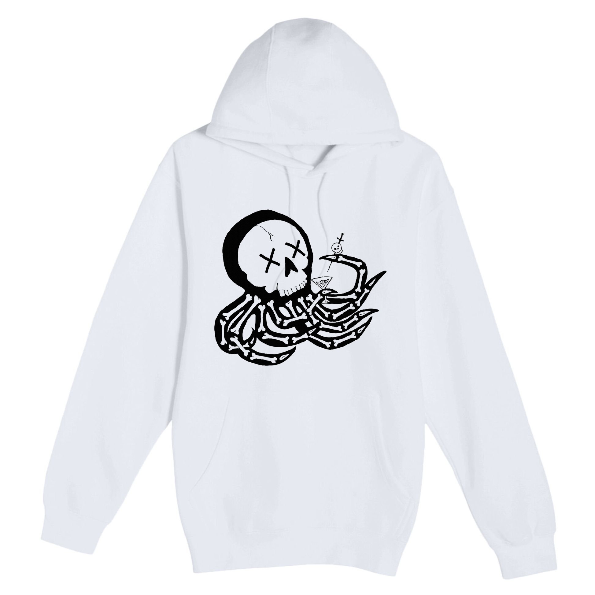 Punk Rock Skeleton Octopus Premium Pullover Hoodie