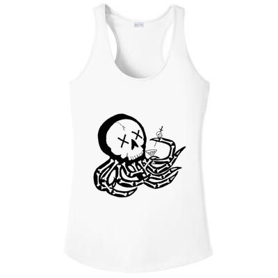 Punk Rock Skeleton Octopus Ladies PosiCharge Competitor Racerback Tank