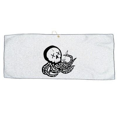 Punk Rock Skeleton Octopus Large Microfiber Waffle Golf Towel
