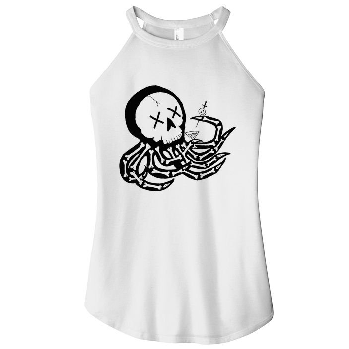 Punk Rock Skeleton Octopus Women's Perfect Tri Rocker Tank