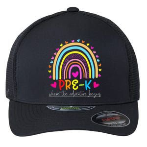 PreK rainbow teacher team PreK squad Flexfit Unipanel Trucker Cap