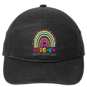 PreK rainbow teacher team PreK squad 7-Panel Snapback Hat