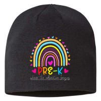 PreK rainbow teacher team PreK squad Sustainable Beanie