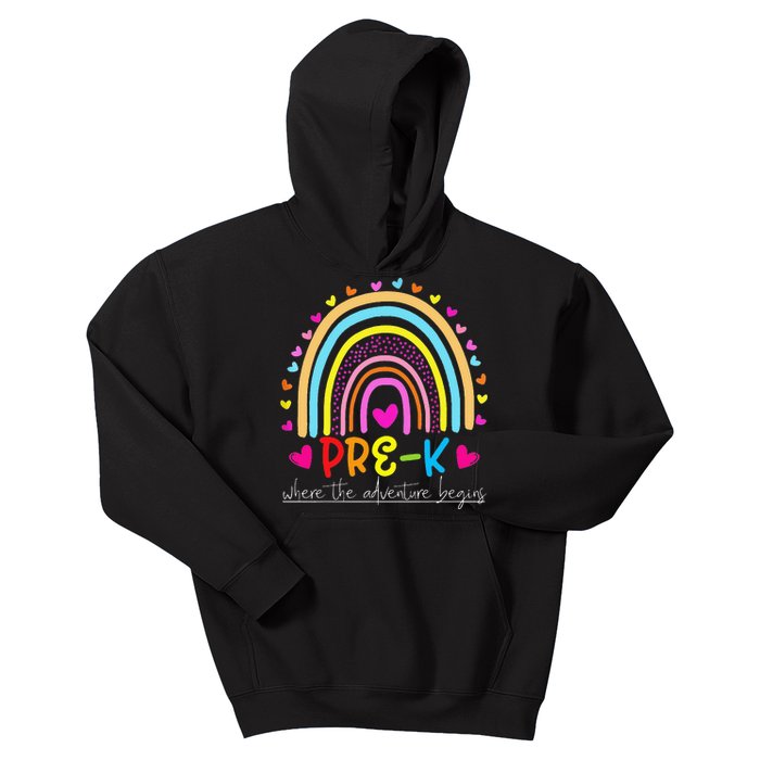 PreK rainbow teacher team PreK squad Kids Hoodie