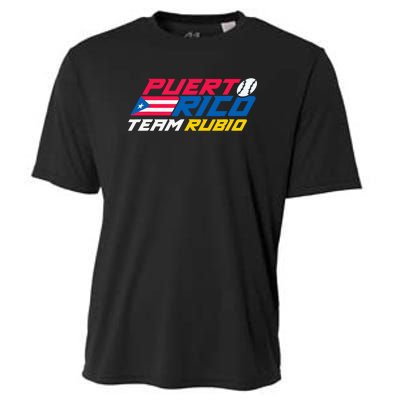 Puerto Rico Team Rubio Baseball Flag Cooling Performance Crew T-Shirt