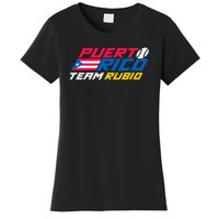 Puerto Rico Team Rubio Baseball Flag Women's T-Shirt