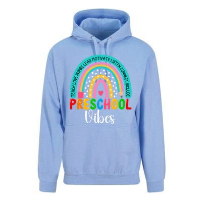 Preschool Rainbow Teacher Team Preschool Vibes Great Gift Unisex Surf Hoodie