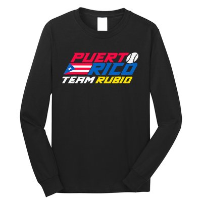 Puerto Rico - Team Rubio - Baseball Flag Long Sleeve Shirt