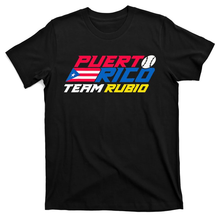 Puerto Rico - Team Rubio - Baseball Flag T-Shirt