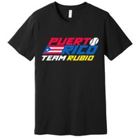 Puerto Rico - Team Rubio - Baseball Flag Premium T-Shirt