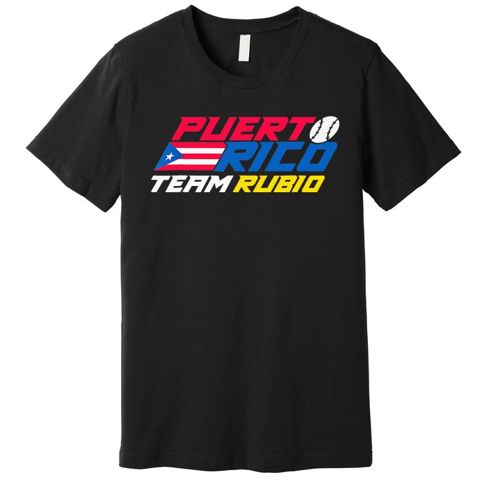 Puerto Rico - Team Rubio - Baseball Flag Premium T-Shirt