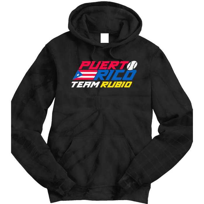 Puerto Rico - Team Rubio - Baseball Flag Tie Dye Hoodie