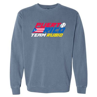 Puerto Rico - Team Rubio - Baseball Flag Garment-Dyed Sweatshirt