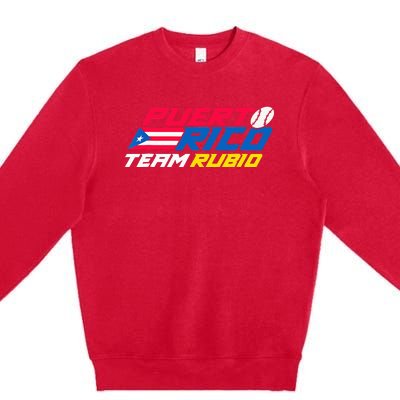 Puerto Rico - Team Rubio - Baseball Flag Premium Crewneck Sweatshirt