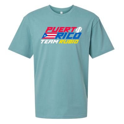 Puerto Rico - Team Rubio - Baseball Flag Sueded Cloud Jersey T-Shirt