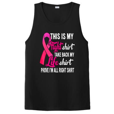 Pink Ribbon This Is My Fight Funny Breast Cancer Awareness Gift PosiCharge Competitor Tank