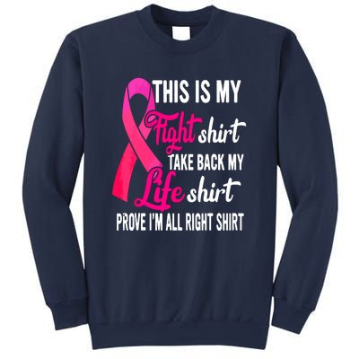 Pink Ribbon This Is My Fight Funny Breast Cancer Awareness Gift Sweatshirt