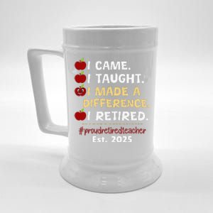 Proud Retired Teacher 2025 Retirement 2025 Teacher Beer Stein