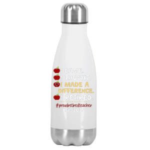 Proud Retired Teacher 2025 Retirement 2025 Teacher Stainless Steel Insulated Water Bottle