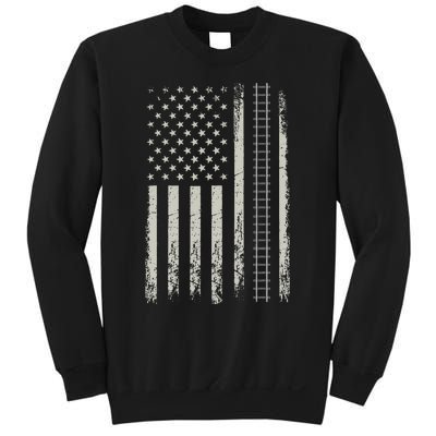 Patriotic Railroad Trains American Flag Trains Lovers Sweatshirt