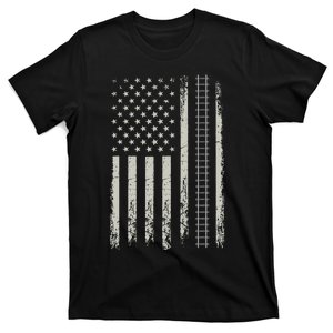 Patriotic Railroad Trains American Flag Trains Lovers T-Shirt