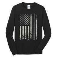 Patriotic Railroad Trains American Flag Trains Lovers Tall Long Sleeve T-Shirt