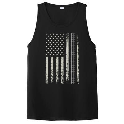 Patriotic Railroad Trains American Flag Trains Lovers PosiCharge Competitor Tank