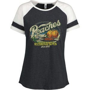 Peaches Records & Tapes 1975 Enza Ladies Jersey Colorblock Tee