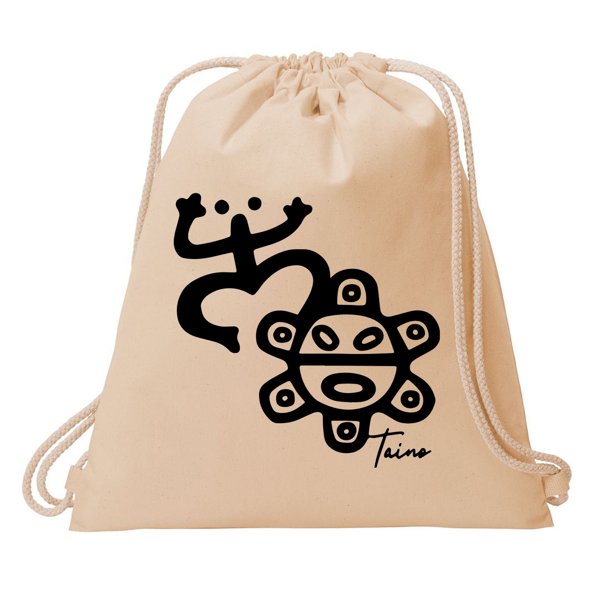 Puerto Rico Taino Coqui Frog Drawstring Bag