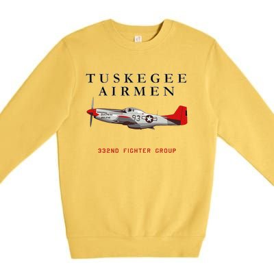 P51d Red Tail Mustang Premium Crewneck Sweatshirt