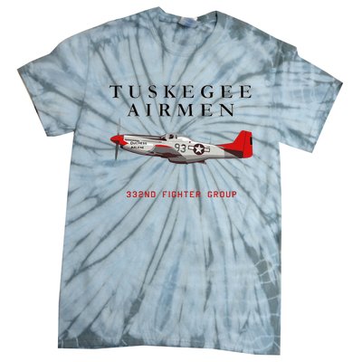 P51d Red Tail Mustang Tie-Dye T-Shirt