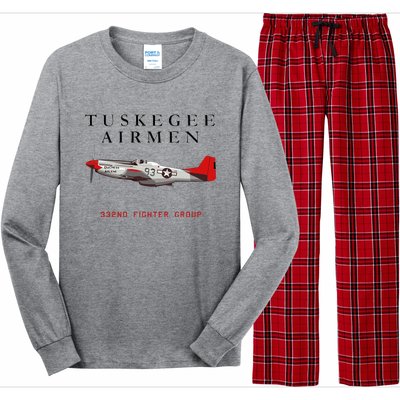 P51d Red Tail Mustang Long Sleeve Pajama Set